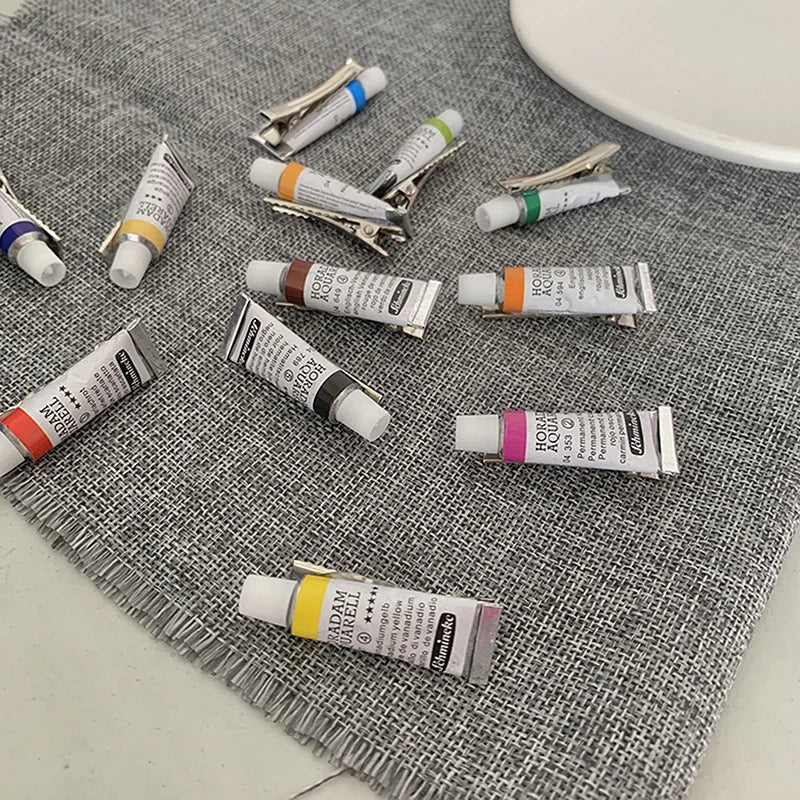 Creative Watercolor Hair Clips