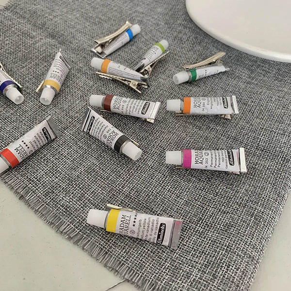 Creative Watercolor Hair Clips