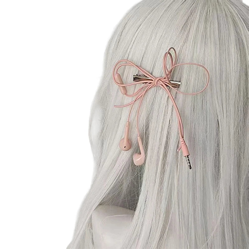 headphones hairclip