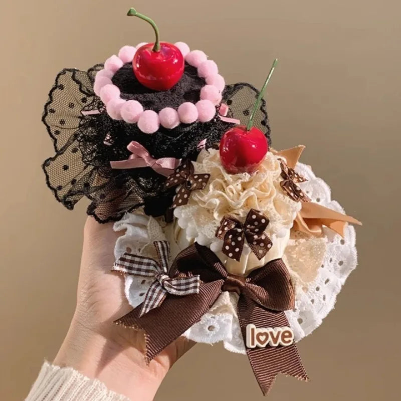 Cherry Cake Hair Clip Delight