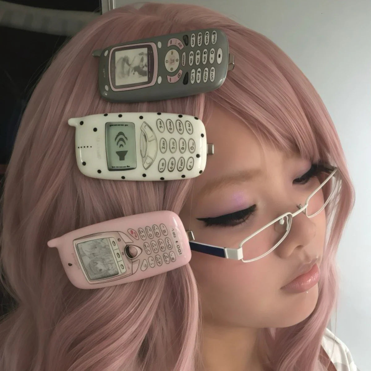 Stylish Punk Phone Hair Clips