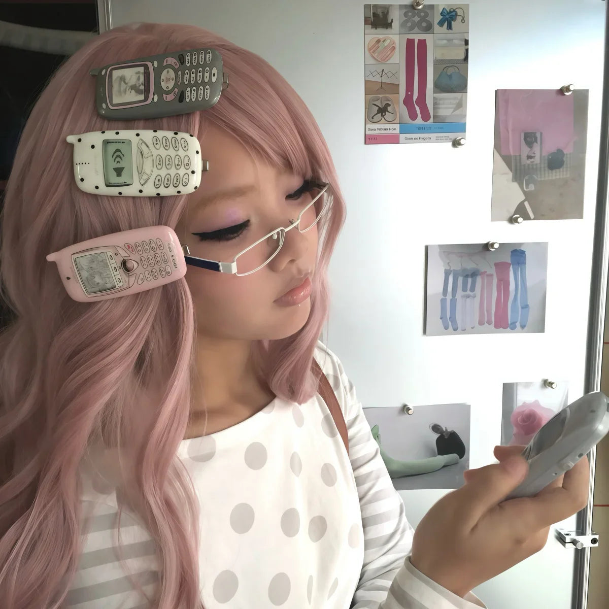 Stylish Punk Phone Hair Clips