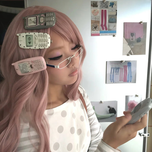 Stylish Punk Phone Hair Clips